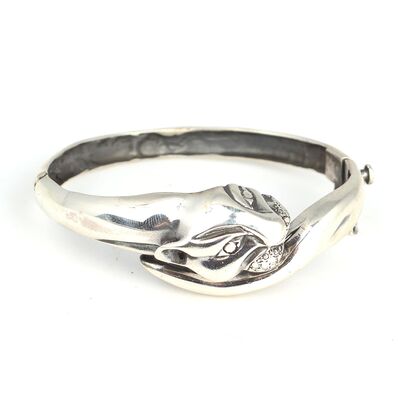 925 Ayar Gümüş Panter Model Bilezik - 5