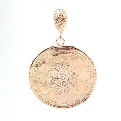 925 Ayar Gümüş Papatya Bahçesi Madalyon Kolye Ucu