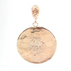 925 Ayar Gümüş Papatya Bahçesi Madalyon Kolye Ucu - Nusrettaki (1)