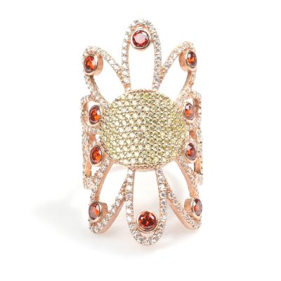 925 Ayar Gümüş Papatya Yüzük - 6