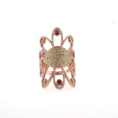 925 Ayar Gümüş Papatya Yüzük - 4