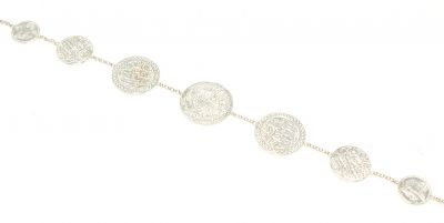 Silver Small to Large Coin Bracelet - 1