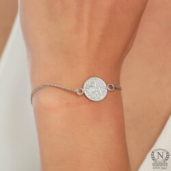 925 Sterling Silver Coin Bracelet - Nusrettaki