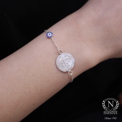 Silver Mahmudiye Coin Bracelet - Nusrettaki