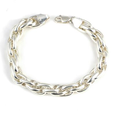 925 Ayar Gümüş Parlak Sarmaşık Model Bileklik - 1