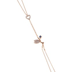 925 Sterling Silver Heart & Fairy Ring Bracelet - Nusrettaki (1)