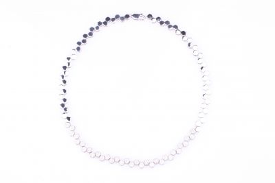 Silver Honeycomb Design Necklace - 4