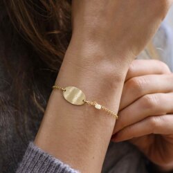 925 Ayar Gümüş Plaka & Kalp Bileklik - Nusrettaki