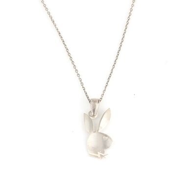 925 Ayar Gümüş Tavşan Objeli Kolye - 6