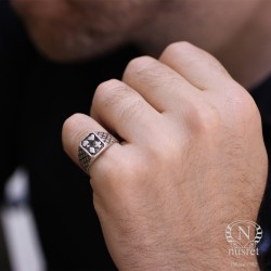 Silver Poker Men's Ring - Nusrettaki