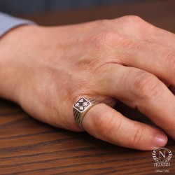 Silver Poker Men's Ring - Nusrettaki (1)