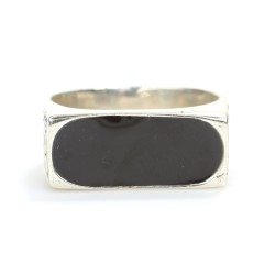 925 Ayar Gümüş Polyester Taşlı Yüzük - 3