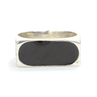 925 Ayar Gümüş Polyester Taşlı Yüzük - 3