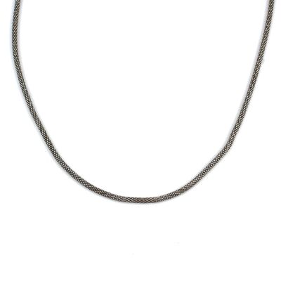 925 Ayar Gümüş PopCorn Model Zincir Kolye - 1