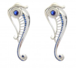 925 Sterling Silver Posseidon Horse Earrings - Nusrettaki (1)