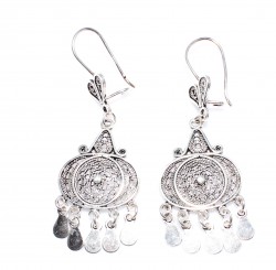 925 Sterling Silver Cobweb's Filigree Dangle Earring - 3