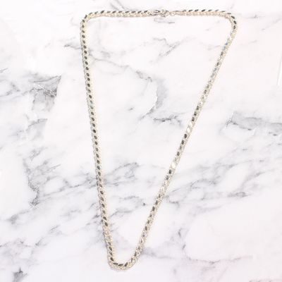 925 Ayar Gümüş Pullu Zincir - 3