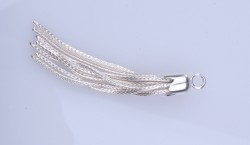 925 ayar Gümüş Püskül, Beyaz - 3