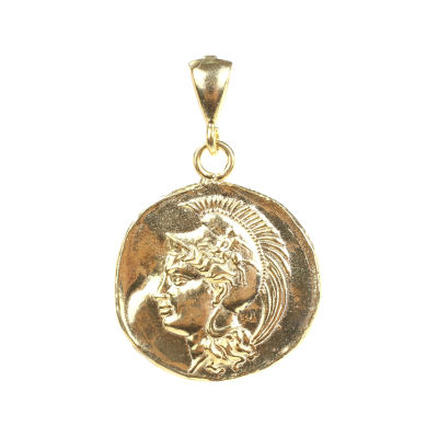 925 Ayar Gümüş Roma Askeri Figürlü Madalyon Kolye Ucu - 6