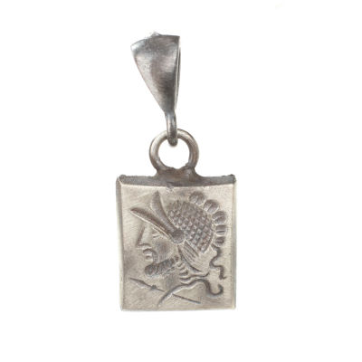 925 Ayar Gümüş Roma Askeri Figürü Madalyon Kolye Ucu
