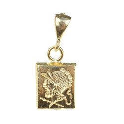 925 Ayar Gümüş Roma Askeri Figürü Madalyon Kolye Ucu - Thumbnail