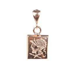 925 Ayar Gümüş Roma Askeri Figürü Madalyon Kolye Ucu - Nusrettaki (1)