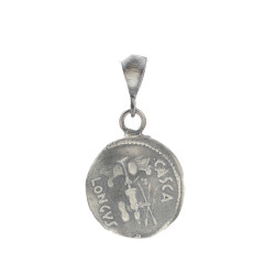 925 Ayar Gümüş Roma Dönemi Madalyon Kolye Ucu - 6