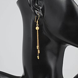 925 Ayar Gümüş Sallantılı Zincir Top Küpe - 3