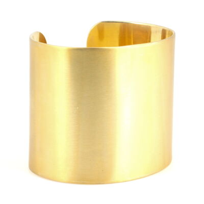 925 Ayar Gümüş Sarı Kalın Bilezik - 2