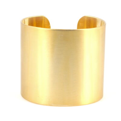 925 Ayar Gümüş Sarı Kalın Bilezik - 3