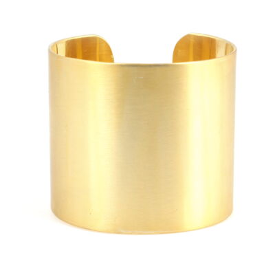 925 Ayar Gümüş Sarı Kalın Bilezik - 4