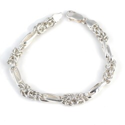 925 Ayar Gümüş Sarmaşık Kral Zincir Bileklik - Nusrettaki