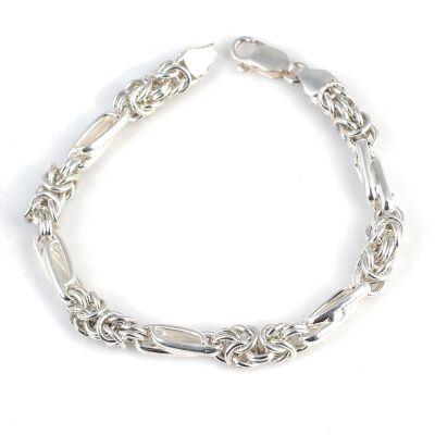 925 Ayar Gümüş Sarmaşık Kral Zincir Bileklik - 1