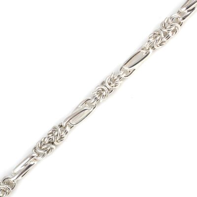 925 Ayar Gümüş Sarmaşık Kral Zincir Bileklik - 3