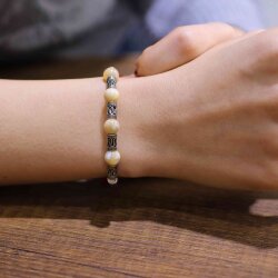 925 Ayar Gümüş Sedef Taşlı Bileklik - 4