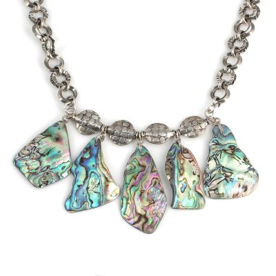 925 Ayar Gümüş Opal Kolye - 1