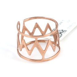 925 Ayar Gümüş Şerit Yüzük, Pembe - Nusrettaki (1)