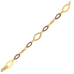 925 Ayar Gümüş Setina Desenli İtalyan Elips Bileklik - Nusrettaki (1)