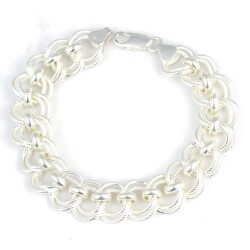 925 Ayar Gümüş Setina Desenli Samanyolu Model Bileklik - Nusrettaki