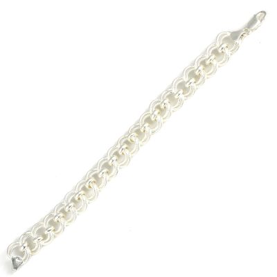 925 Ayar Gümüş Setina Desenli Samanyolu Model Bileklik - 3