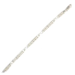 925 Ayar Gümüş Setina Desenli Sonsuzluk Model Kral Bileklik - Nusrettaki (1)