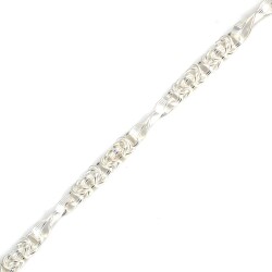 925 Ayar Gümüş Setina Desenli Sonsuzluk Model Kral Bileklik - 3