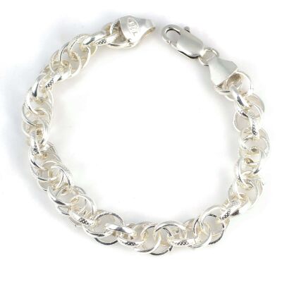 925 Ayar Gümüş Setinalı Sarmaşık Halka Bileklik - 1