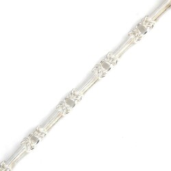 925 Ayar Gümüş Setinalı Şarnel Model Kral Zincir Bileklik - 3