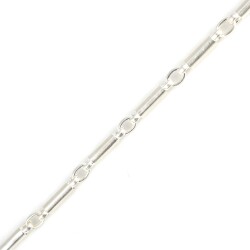 925 Ayar Gümüş Silindir Halkalı Zincir Bileklik - Nusrettaki (1)