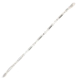 925 Ayar Gümüş Silindir Minik Halkalı Zincir Bileklik - Nusrettaki (1)