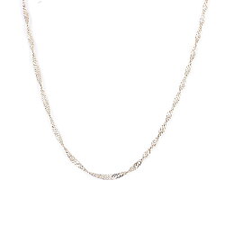 925 Ayar Gümüş Singapur Zincir, 65 Cm - Nusrettaki