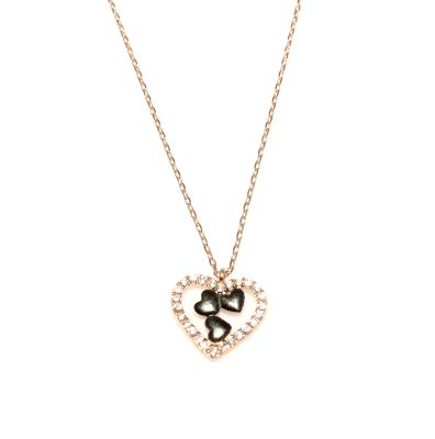 Sterling Silver Heart Design Necklace - 7