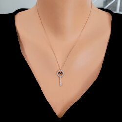 925 Ayar Gümüş Sonsuzluğun Anahtarı Kolye - Nusrettaki