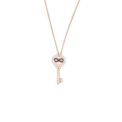 925 Ayar Gümüş Sonsuzluğun Anahtarı Kolye - 2